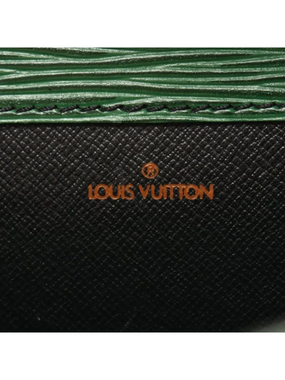 Louis Vuitton Clutch Porte Documents Senatur Borneo Green Leather